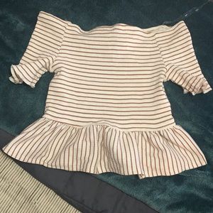 NWT off the shoulder peplum top
